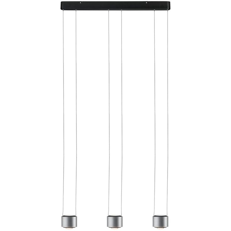 LED-riippuvalaisin Paulmann Aldan, 2700K, himmennettävä, musta/harjattu alumiini