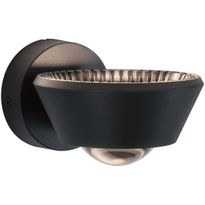 LED-seinävalaisin Paulmann Sabik, IP44, 2700K, himmennettävä, musta