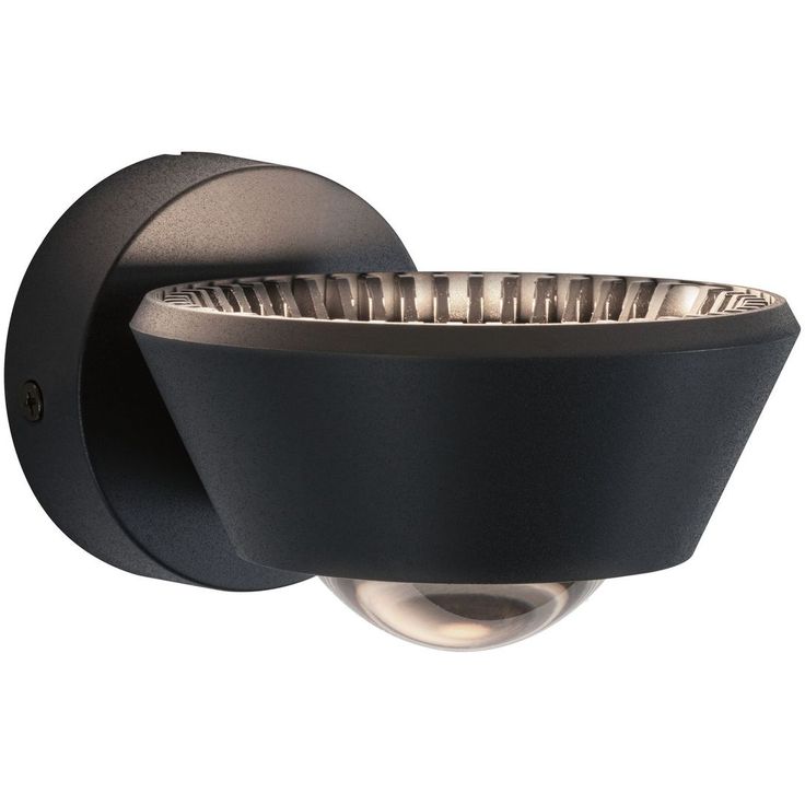 LED-seinävalaisin Paulmann Sabik, IP44, 2700K, himmennettävä, musta