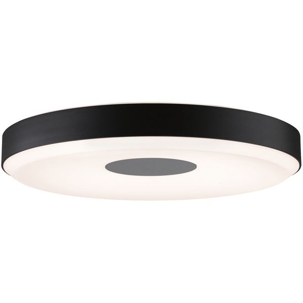LED-kattovalaisin Paulmann Puric Pane, Smart Home Zigbee 3.0, 2700K, himmennettävä, musta/harmaa
