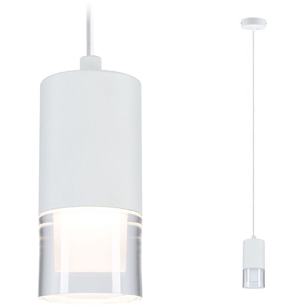 LED-riippuvalaisin Paulmann Kame Ø7.6cm 9W kirkas/valkoinen