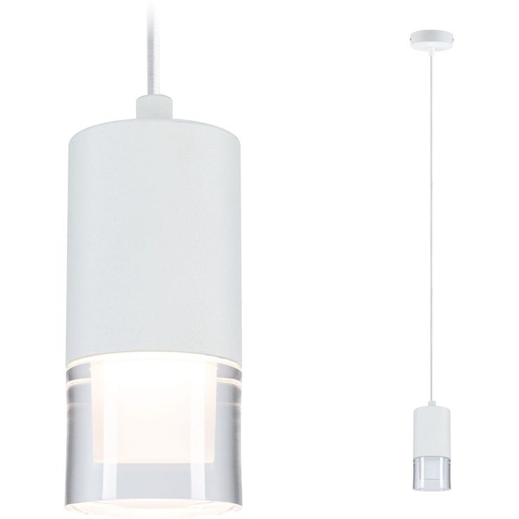 LED-riippuvalaisin Paulmann Kame Ø7.6cm 9W kirkas/valkoinen