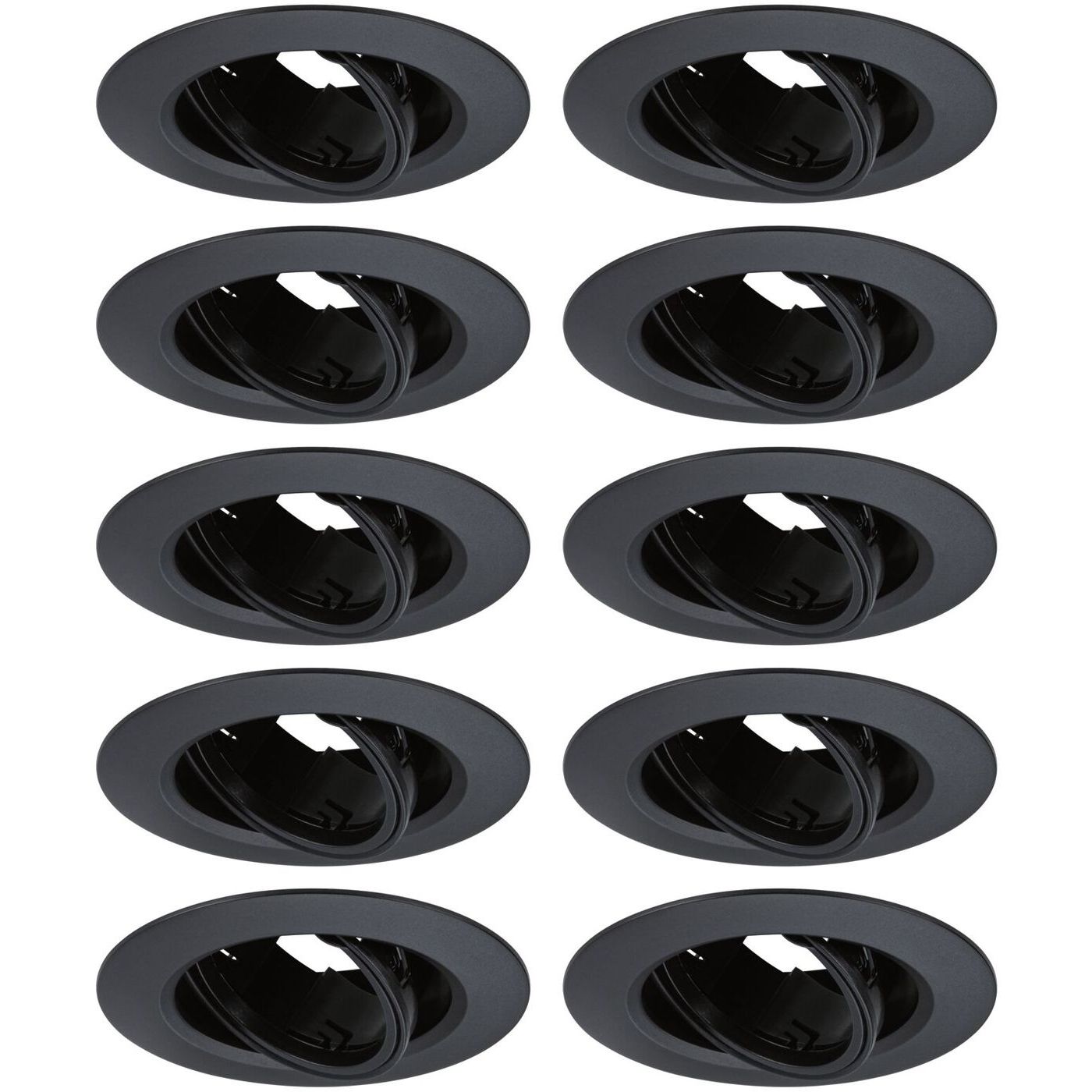 LED-alasvalo Paulmann Ø90mm kääntyvä 30° GU10 max. 10W upotettava musta, 10kpl/pkt