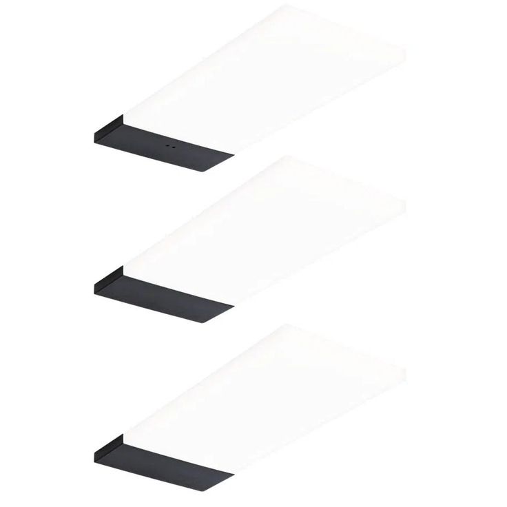 LED-työpistevalaisin Paulmann Bredo 80x190mm liiketunnistin 4000K 2.5W 180lm musta, 3kpl/pkt
