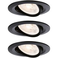 LED-alasvalosetti Paulmann Nova, Ø84mm, GU10, 3x4.9W, 3x550lm, 2700K, suunnattava