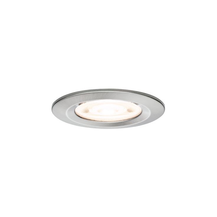 LED-alasvalo Paulmann Nova, Ø78mm, GU10, IP44, 4.9W, 550lm, 2700K, harjattu rauta