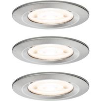 LED-alasvalosetti Paulmann Nova, Ø78mm, GU10, IP44, 3x4.9W, 3x550lm, 2700K, kolmiportaisesti himmennettävä