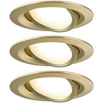 LED-alasvalo Paulmann Nova Coin Ø84mm 50° 6W 470lm 2700K upotettava mattakulta 3kpl/pkt