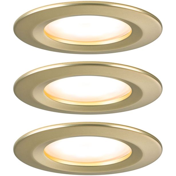 LED-alasvalo Paulmann Nova Coin Basic IP44 Ø78mm 6W 470lm 2700K upotettava mattakulta 3kpl/pkt