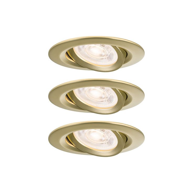 LED-alasvalosetti Paulmann Nova Plus, Ø93mm, GU10, IP65, 3x4.9W, 3x550lm, 2700K, himmennettävä, mattakulta