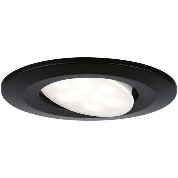 Upotettava LED-valaisin Paulmann Calla, IP65, Ø90mm, 6W, 500lm, 4000K, mattamusta