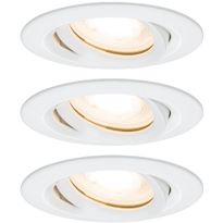 Alasvalosetti Paulmann Nova, Ø93mm, IP65, 3-osainen, valkoinen