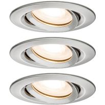 Alasvalosetti Paulmann Nova, Ø93mm, IP65, 3-osainen, harjattu teräs