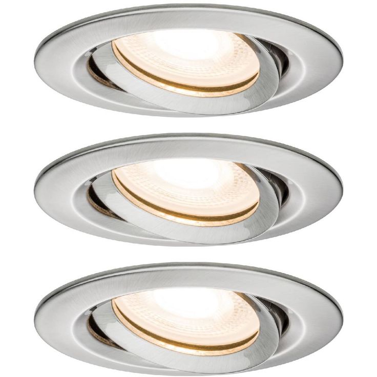 Alasvalosetti Paulmann Nova, Ø93mm, IP65, 3-osainen, harjattu teräs