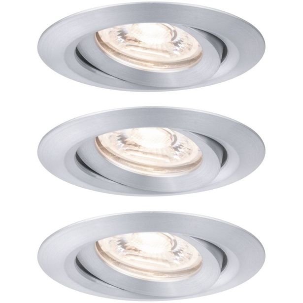 Upotettava LED-valaisin Paulmann Nova Mini Plus Coin, 3kpl, Ø66mm, 300lm, 2700K, himmennettävä, eri värejä