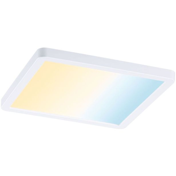 Upotettava LED-paneeli Paulmann VariFit Areo, Smart Home Zigbee 3.0, IP44, 17.5x17.5cm, 13W, säädettävä värilämpötila, valkoinen