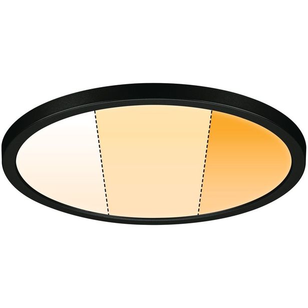Upotettava LED-paneeli Paulmann VariFit Areo, IP44, Ø23cm, 16W, säädettävä värilämpötila, musta