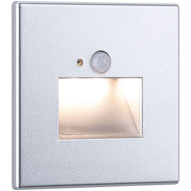 Upotettava LED-seinävalaisin Paulmann Edge Quadro 80x42mm 1.2W 25lm 2700K mattakromi