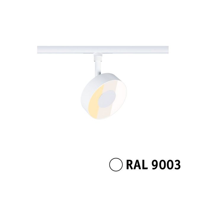 Kiskospotti Paulmann URail Circle, 280lm, 5W, 2700 - 4000K, kolmiportaisesti himmennettävä, valkoinen