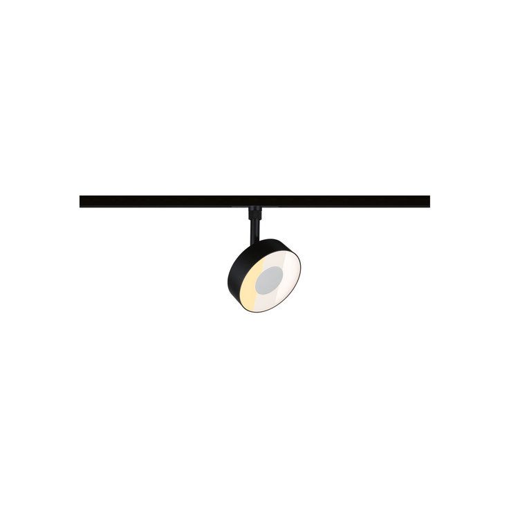 Kiskospotti Paulmann URail Circle, 180lm, 5W, 2700 - 4000K, kolmiportaisesti himmennettävä, mattamusta