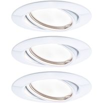 Upotettava LED-valaisin Paulmann Base Coin, 3kpl, Ø90mm, 5W, 370lm, 3000K, valkoinen