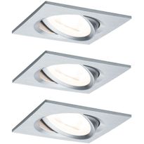 Upotettava LED-valaisin Paulmann Nova, 3kpl, 84x84mm, GU10, 6.5W, 460lm, 2700K, eri värejä