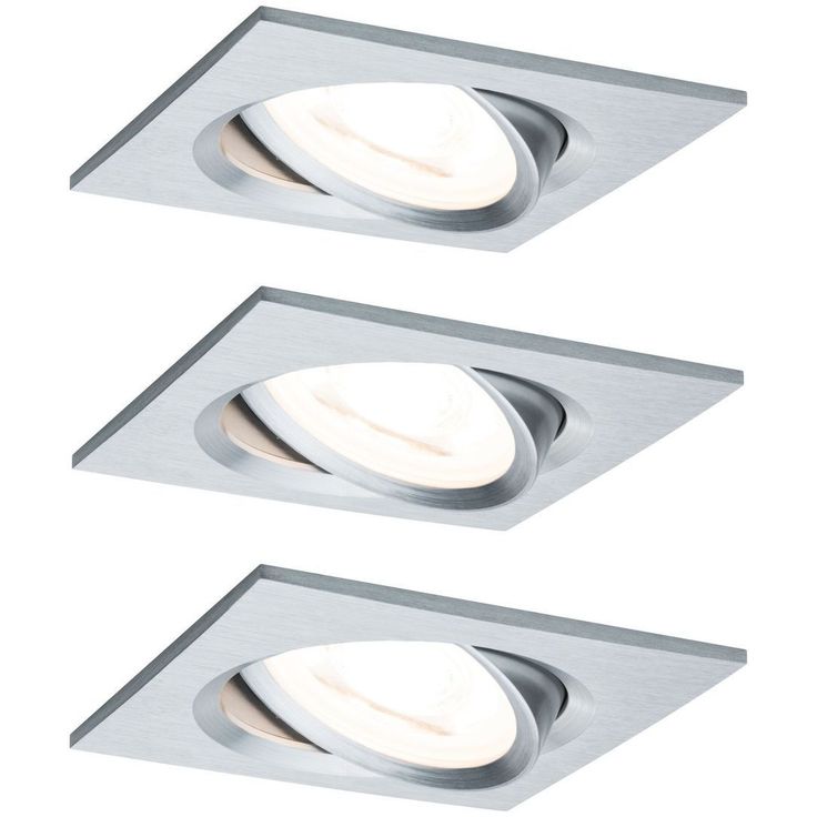 Upotettava LED-valaisin Paulmann Nova, 3kpl, 84x84mm, GU10, 6.5W, 460lm, 2700K, eri värejä