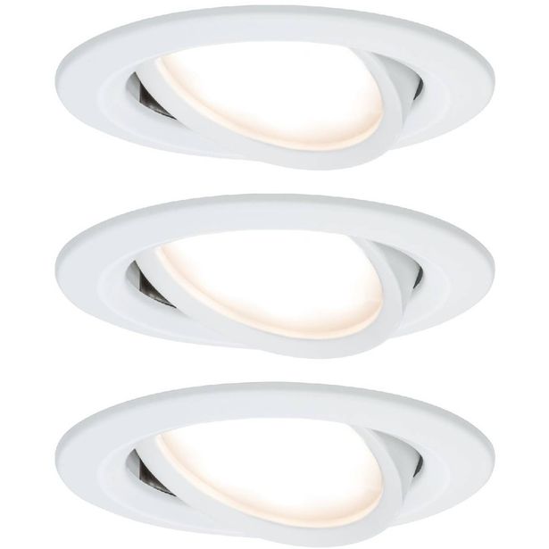 Alasvalosetti Paulmann Nova, Ø84mm, himmennettävä, suunnattava, valkoinen, Verkkokaupan poistotuote