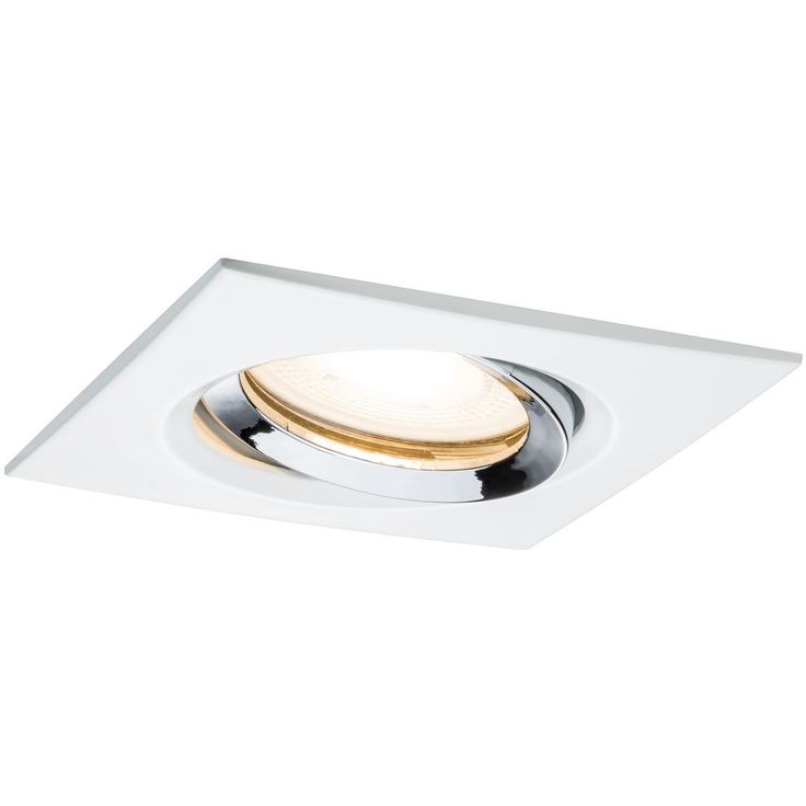 Upotettava valaisin Paulmann Nova Plus, IP65, 93x93mm, GU5.3/GU10, max.35W, 230/12V, himmennettävä, mattavalkoinen/kromi