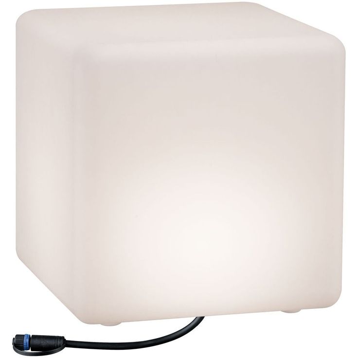 LED-ulkovalaisin Paulmann Plug & Shine Cube, IP67, 3000K, valkoinen