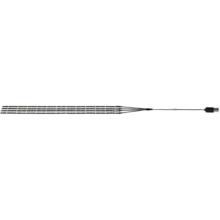 LED-valonauhasarja aurinkovarjoon Paulmann Parasol, USB, 4x40cm, 3000K, musta