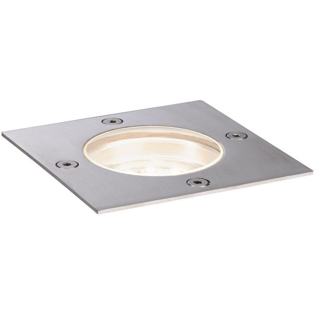 LED-terassivalaisin Paulmann Plug & Shine Floor, IP65, 3000K, 3.6W, ruostumaton teräs