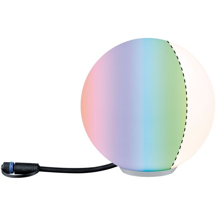 LED-ulkovalaisin Paulmann Plug & Shine Globe, Smart Home Zigbee 3.0, IP65, RGBW+, valkoinen