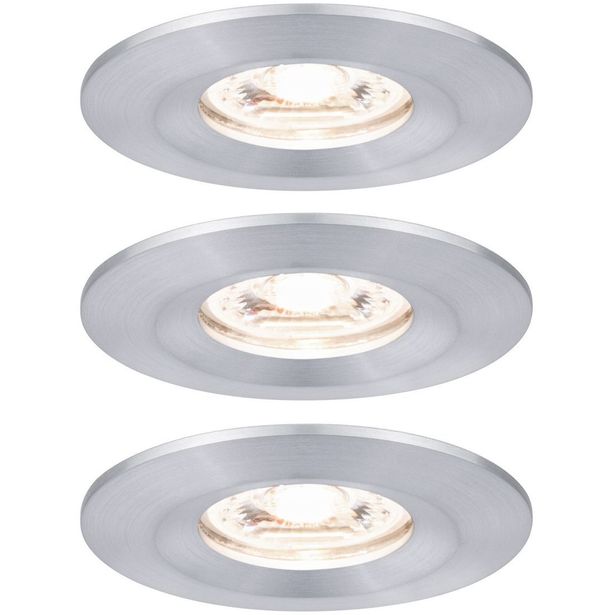 Upotettava LED-valaisin Paulmann Nova Mini Coin Rigid, 3kpl, IP44, Ø65mm, 4W, 310lm, 2700K, eri värejä