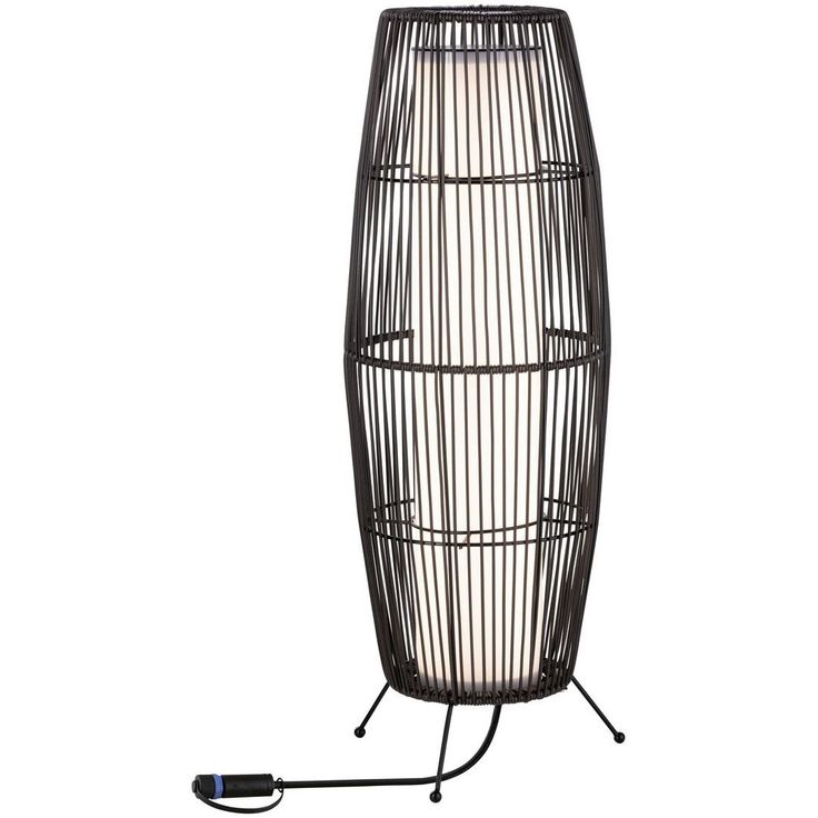 LED-ulkovalaisin Paulmann Plug & Shine Basket, 60cm, IP44, 3000K, ruskea