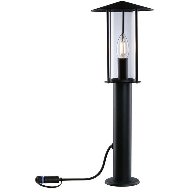 LED-pollarivalaisin Paulmann Plug & Shine Classic, IP44, 3000K, antrasiitti