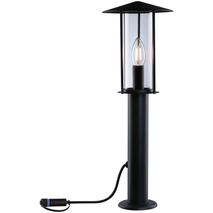 LED-pollarivalaisin Paulmann Plug & Shine Classic, IP44, 3000K, antrasiitti