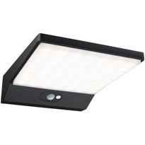 LED-ulkoseinävalaisin liiketunnistimella Paulmann Ronea, IP44, 18x25cm, 10.5W, 3000K, tummanharmaa