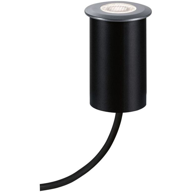 LED-terassivalaisin Paulmann Floor, IP67, 82mm, 3000K, 11W, 680lm, harmaa