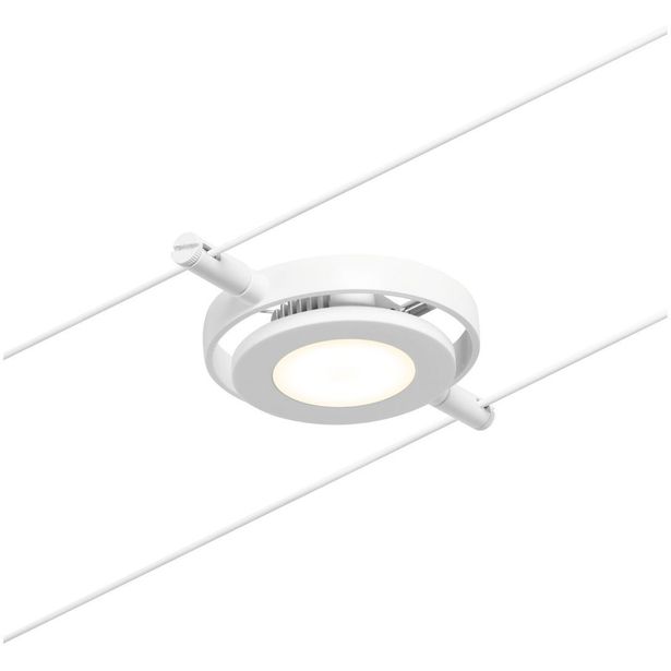 Vaijerivalaisin Paulmann CorDuo RoundMac, 200lm, 4.5W, 3000K, 12V, mattavalkoinen/kromi