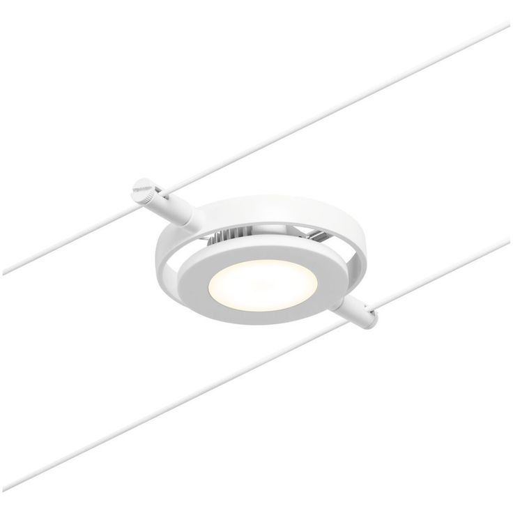 Vaijerivalaisin Paulmann CorDuo RoundMac, 200lm, 4.5W, 3000K, 12V, mattavalkoinen/kromi