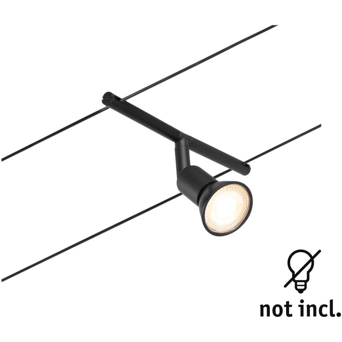 Vaijerivalaisin Paulmann CorDuo Salt, GU5.3, 12V, mattamusta