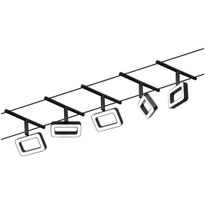 Vaijerivalaisinsetti Paulmann CorDuo Frame, 5x280lm, 5x4.8W, 3000K, 230/12V, eri värejä