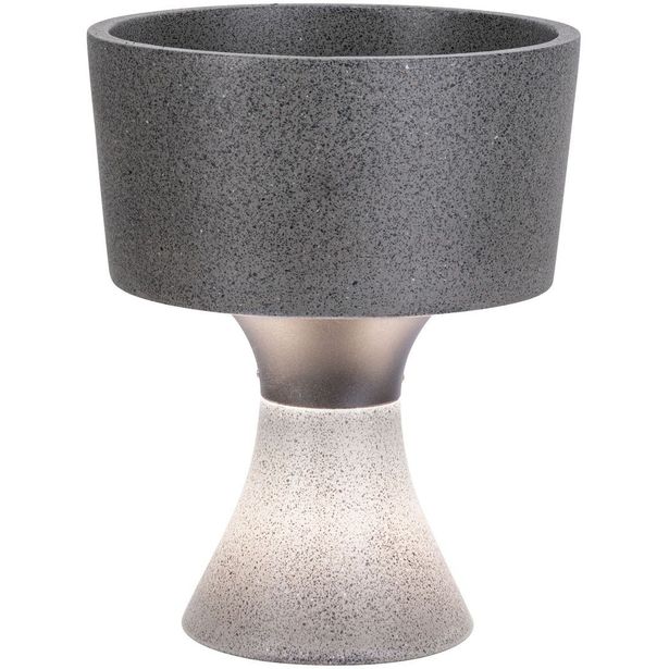 Kukkaruukku LED-valolla Paulmann Concrea, IP65, 21cm, 3000K, betoni