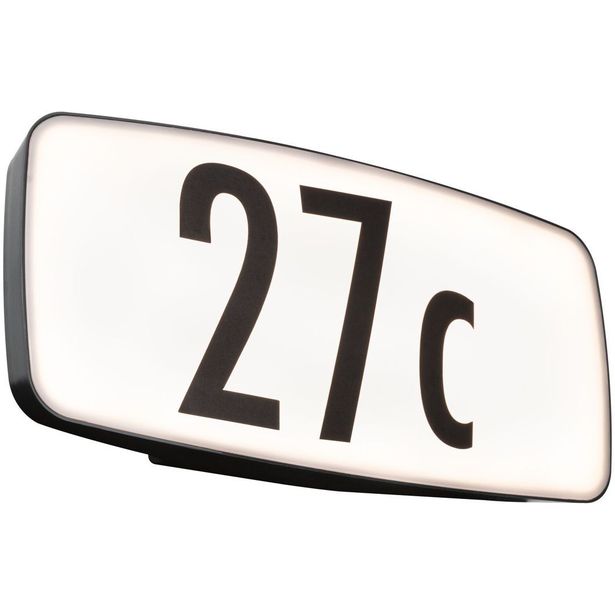 LED-numerovalaisin liike- ja hämärätunnistimella Paulmann Sheera, IP44, 27.6x7.3cm, 3000, antrasiitti
