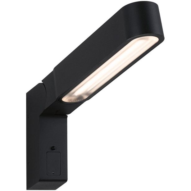 LED-ulkoseinävalaisin liiketunnistimella Paulmann Ito Vertical, IP44, 3000K, antrasiitti