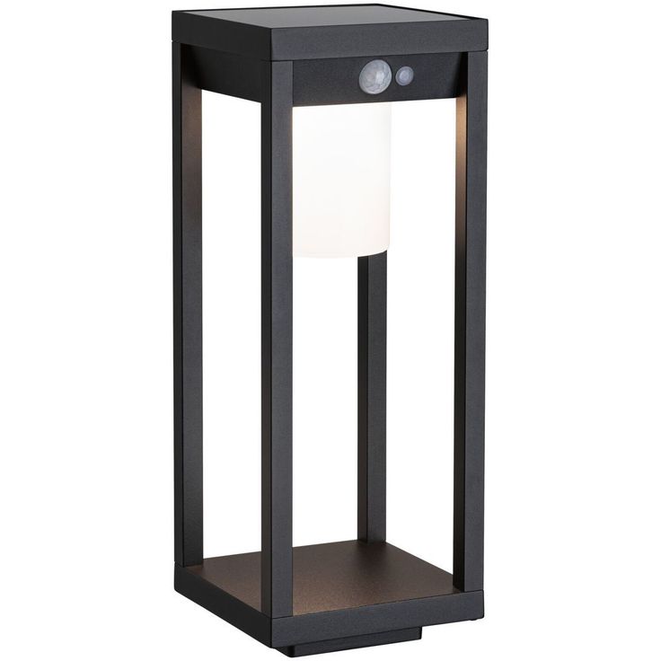 LED-aurinkokennovalaisin Paulmann Marisol, IP44, 3000K, liiketunnistin, musta