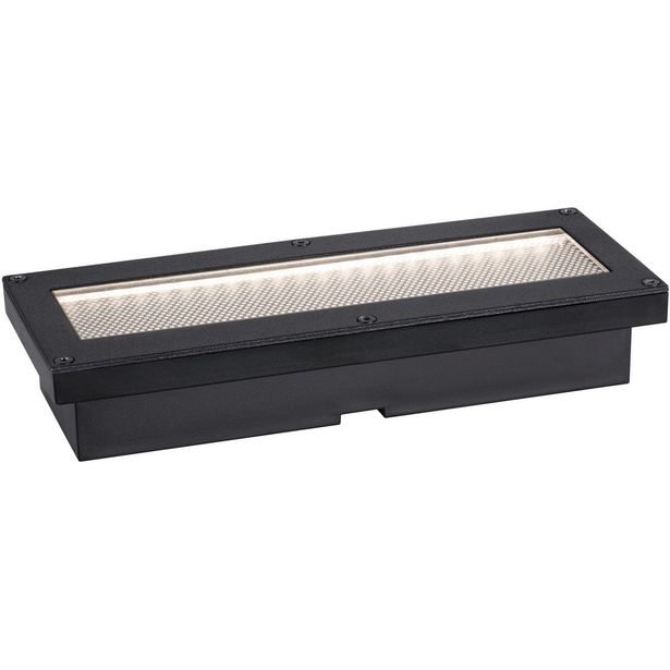 LED-maavalaisin aurinkokennolla Paulmann Domenic, 8x20cm, IP67, 3000K, musta