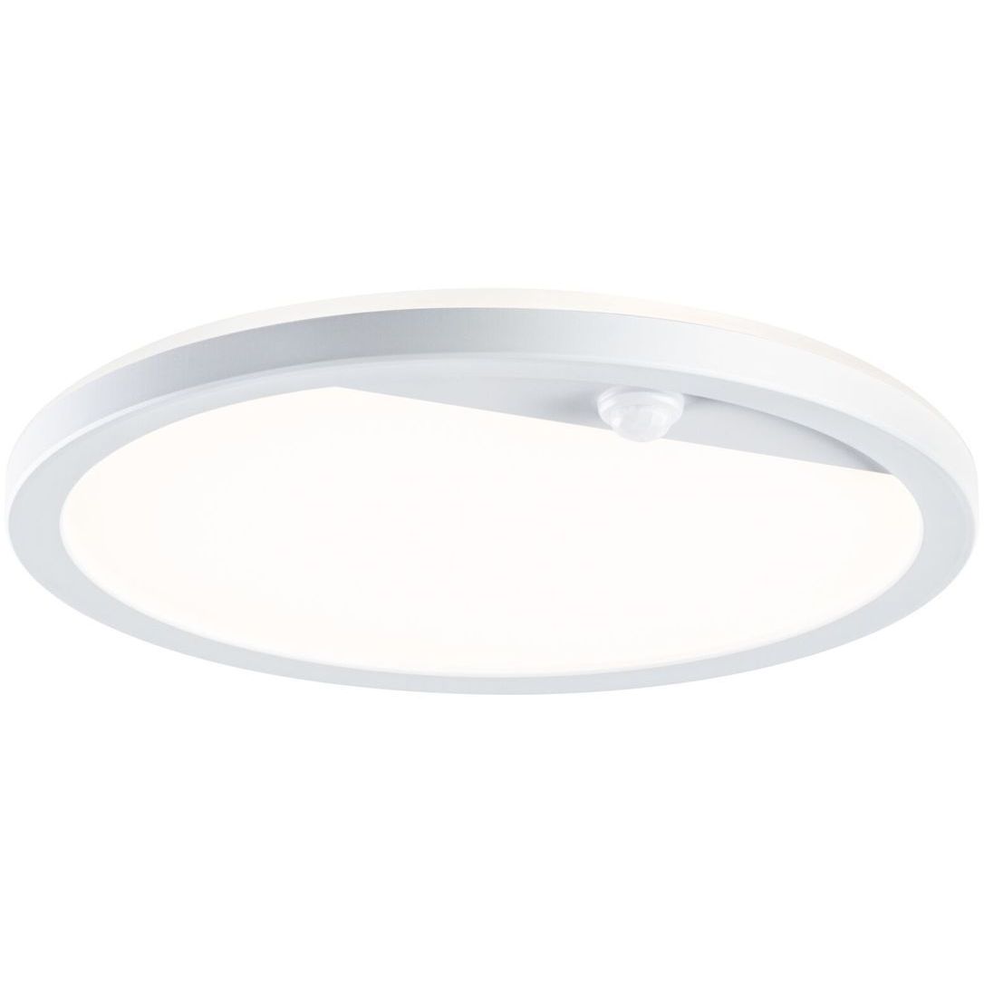 LED-paneeli ulkokäyttöön Paulmann Lamina, IP44, 28cm, 3000K, liiketunnistin, korroosionkestävä, valkoinen