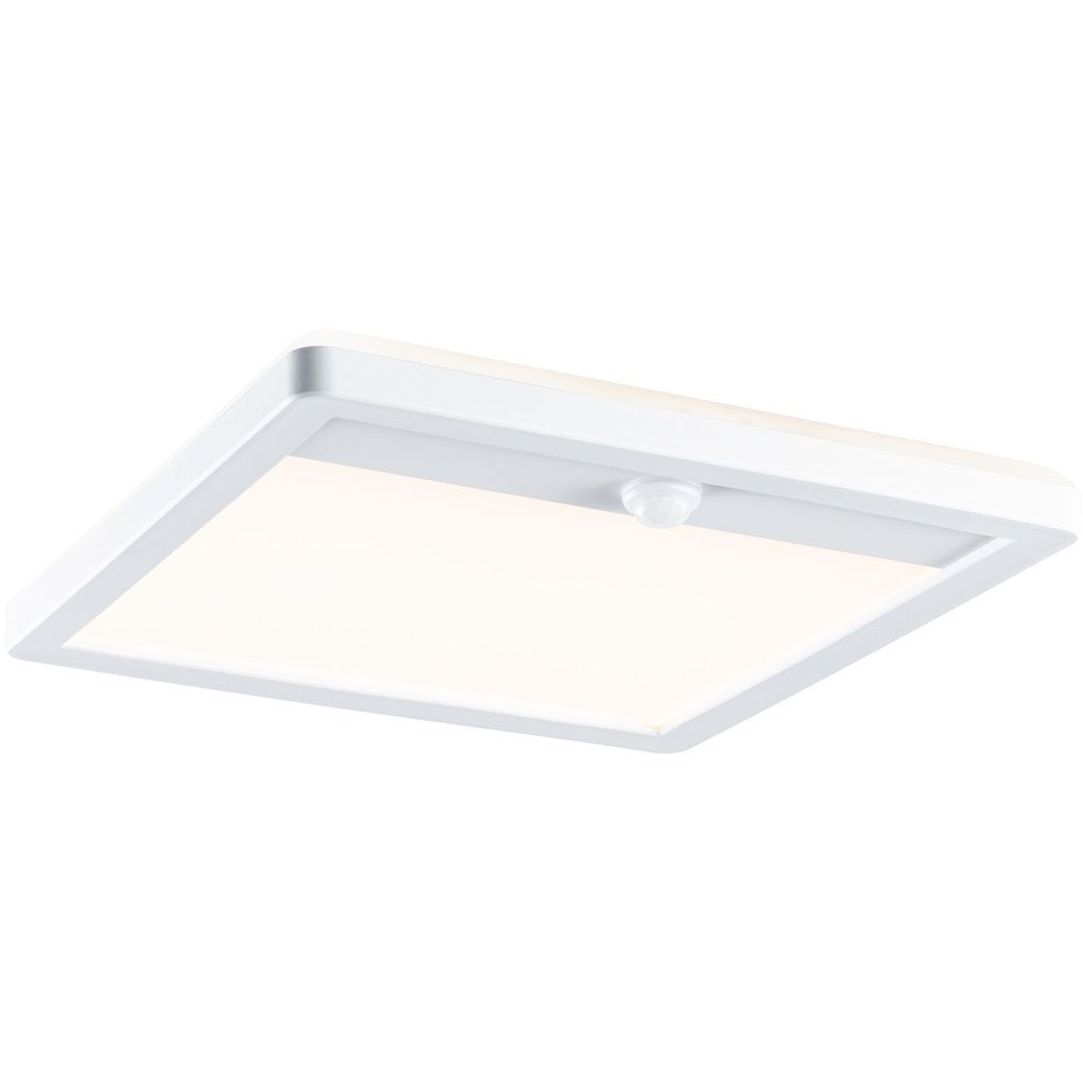 LED-paneeli ulkokäyttöön Paulmann Lamina, IP44, 25x25cm, 3000K, liiketunnistin, korroosionkestävä, valkoinen